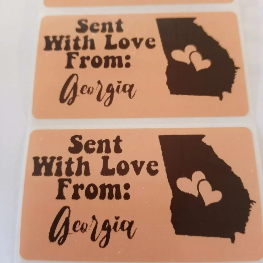 💙100 Georgia- Shipping Labels Thermal Packaging Stickers 2.25